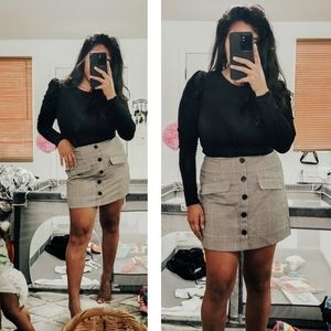 FOREVER 21 PLAID MINI SKIRT LARGE 8 10